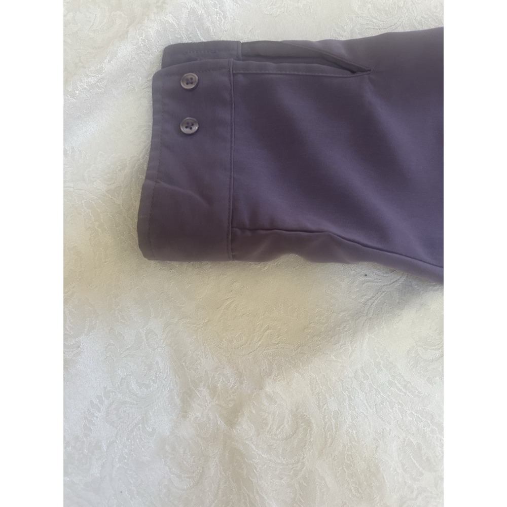 Orvis Men's XL Purple Solid Long Sleeve Button-Front Point Collar Dress Shirt - Picture 3 of 13